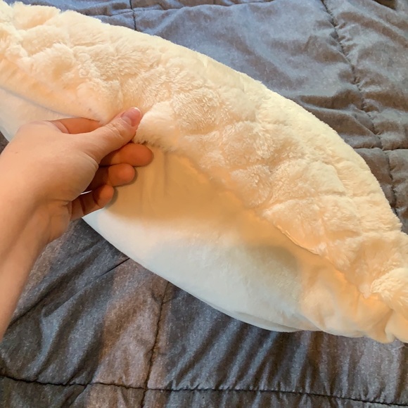 Large Furry Decorative Throw Pillow - Picture 3 of 5